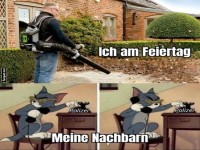 Lustiger Feiertags-Bltterblser-Moment