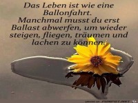 Das Leben ist wie eine Ballonfahrt