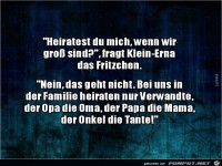 Heiratest du mich wenn wir gross sind?......