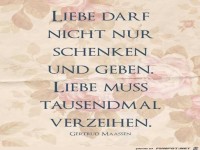 liebe darf nicht nur schenken