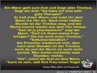 Ein Mann geht zum Arzt und klagt �ber Tinnitus