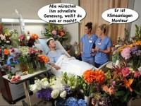 Blumenmeer im Krankenzimmer