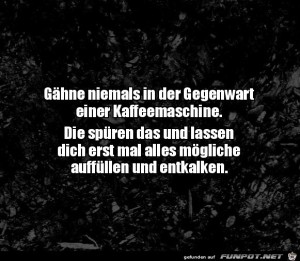 fun-Bild: Nie vor der Kaffeemaschine gähnen