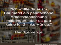 Lustiger Spruch über Arbeitshandschuhe