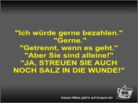 Ich wrde gerne bezahlen