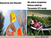 Hitzewellen-Humor in Europa