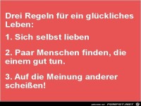 drei Regeln fuer ein.....