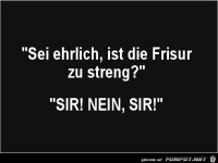 Strenge Frisur