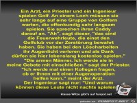 Ein Arzt, ein Priester und ein Ingenieur spielen Golf