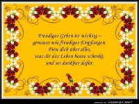 Freudiges Geben ist wichtig