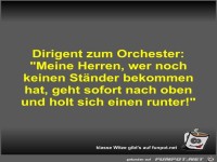 Dirigent zum Orchester