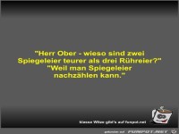 Herr Ober - wieso sind zwei Spiegeleier teurer als drei...