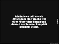 Der Sommer ist in Rente gegangen!