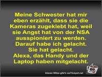 Meine Schwester hat mir eben erz�hlt