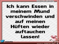 Ich kann Essen verschwinden lassen