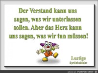 Der Verstand kann uns sagen