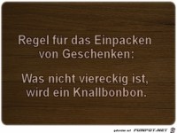 Regeln fuers Einpacken