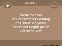 wenn man bei verkaufsoffener Sonntag