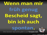 Spontan sein