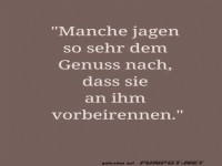 Dem Genuss nachjagen