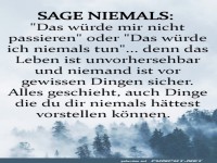 Nie mehr 'Nie' sagen!