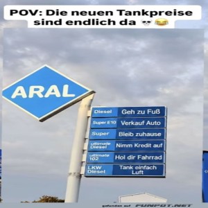 fun-Bild: Tankstelle mit kreativen Spritpreisen