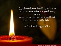 schenken heisst, einem anderen etwas geben......