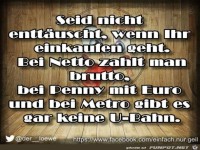 Seid nicht enttaeuscht