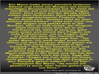 Ein Mann hatte einen ziemlich heiteren Abend und steht am...