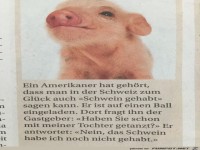 Schwein gehabt