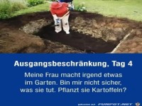 Meine Frau macht was im Garten