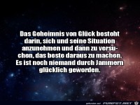 Man wird durch jammern nicht gl�cklich