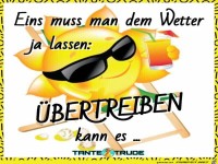 Eins muman dem Wetter ja lassen