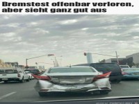 Bremstest sieht ganz gut aus