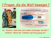 Schwangerschaftstest an der Zapfs�ule