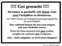 Parkplatzmeister: Der Doppelte Blockierer!