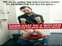 L�nger auf dem Klo bleiben