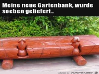 neue Gartenbank