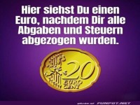 Euro nach Abgaben und Steuern