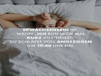 Erwachsensein und Schlafgewohnheiten