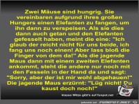 Zwei Mäuse sind hungrig