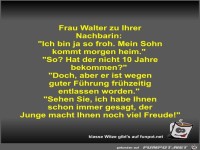Frau Walter zu Ihrer Nachbarin
