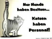 Nur Hunde haben Herrchen....