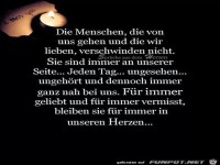 Die Menschen die von uns gehen