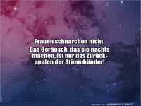 Frauen schnarchen nicht