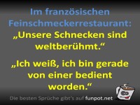 Witz im Feinschmeckerrestaurant