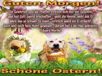 Frohe Ostern mit Hunden und Gedicht