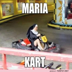 Heilige-Rennfahrerin-legt-los!.jpg von Clarissa