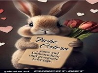 Hoppelnder Osterkurier bringt Gr��e!