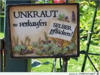 Das andere Unkrautschild